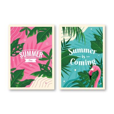 Summer Cards Collection Concept – Free to Download