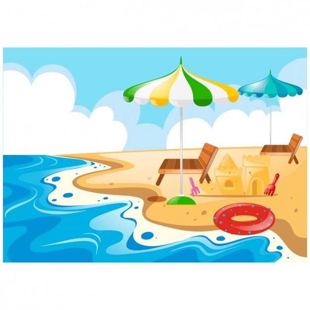 Beach Background Design – Free Download, Download Free Stock Photo