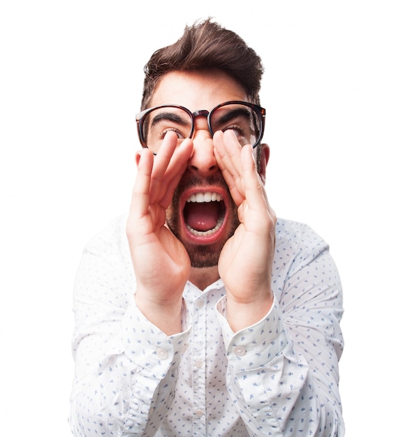 Man Screaming with Hands on Face – Free Stock Photo, Download Free