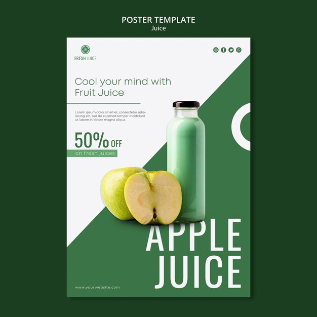 Juice Bottle Poster Template – Free Download