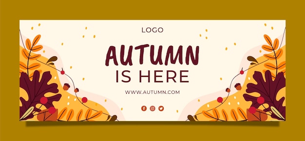 Autumn Celebration Flat Social Media Cover Template – Download Free Stock Photo