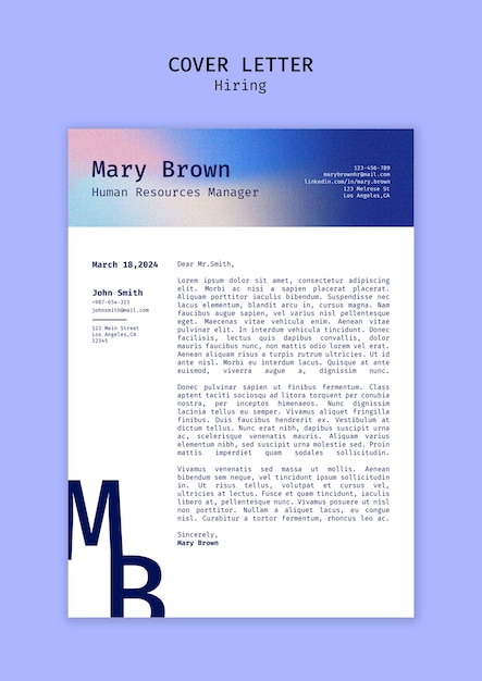 Hiring Letter Cover Template – Free Download