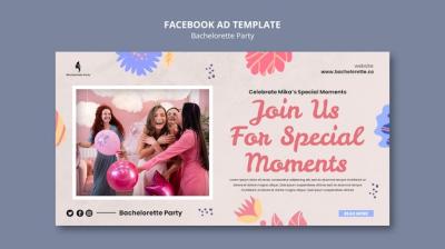 Bachelorette Party Social Media Promo Template with Floral Design – Free Download