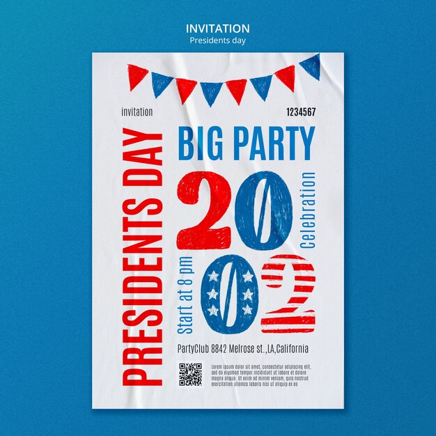 Presidents Day Invitation Template – Download Free Stock Photo