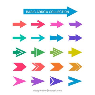 Colorful Flat Design Arrow Collection – Free Download