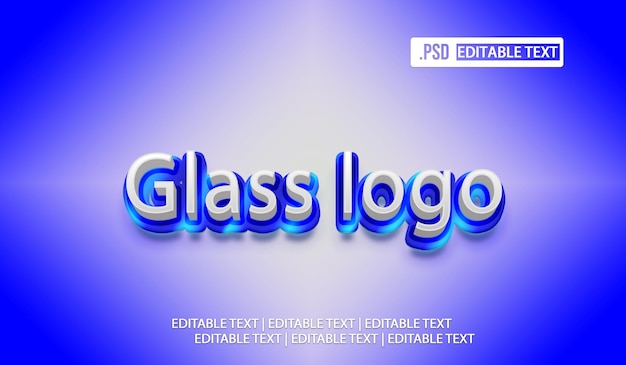 Glass Logo Text Style Effect – Free Download