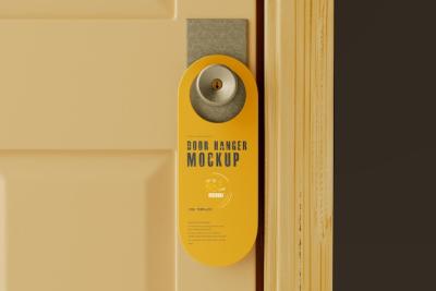 Rounded Door Hanger Mockup – Free Download