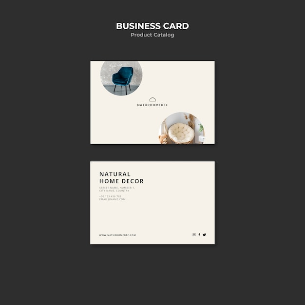 Product Catalog Business Card Design Template – Free Download