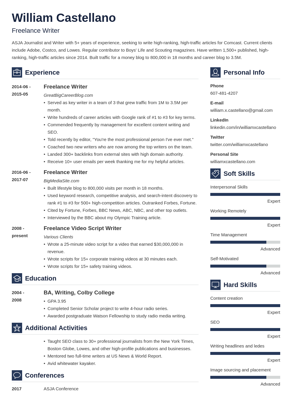 How to Write a Freelancing Resume Examples Guide