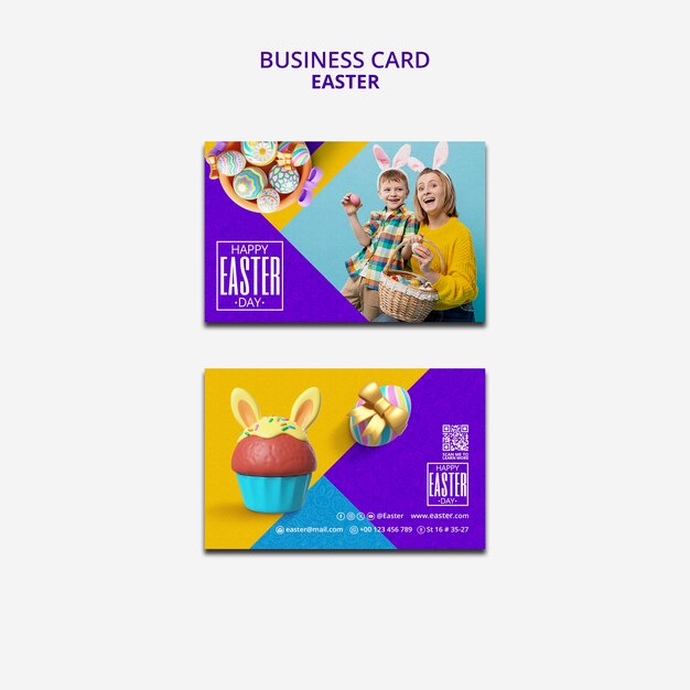 Easter Day Celebration Business Card Template – Free Download