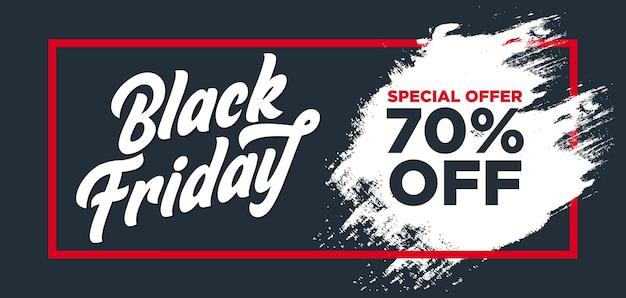 Black Friday Banner Design with Dark Grunge Background – Free Download