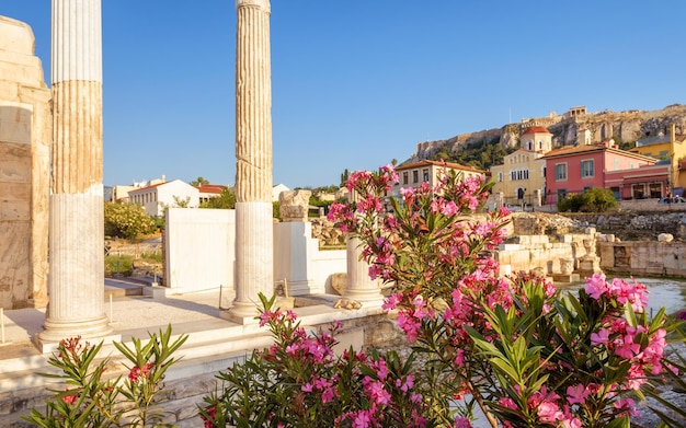 Sunny view of the Library of Hadrian in Athens, Greece – Free Stock Photo Download