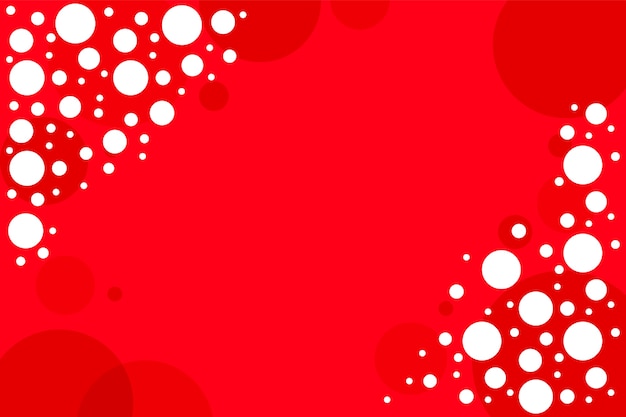 Red Polka Dot Background in Flat Design – Free Download