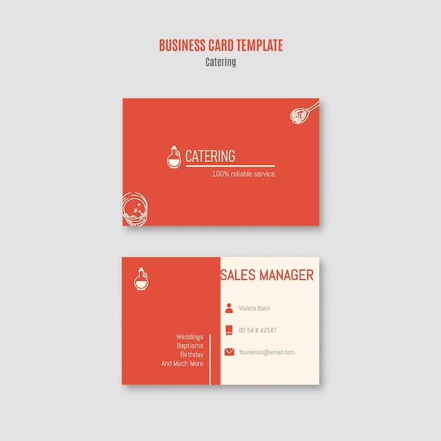 Catering Template Design for PSD – Free Download