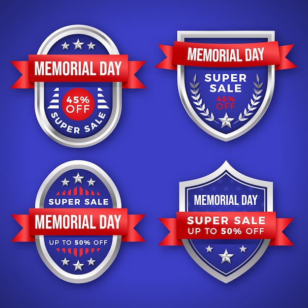 Memorial Day Sale Labels Collection – Free Stock Photos for Download