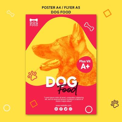 German Shepherd Dog Food Poster Template – Free Download