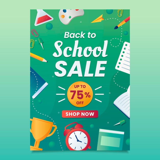 Back to School Vertical Sale Flyer Template – Free Download, Free Stock Photo