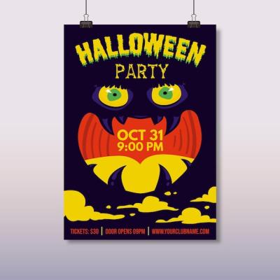 Hand Drawn Halloween Party Poster – Free to Download