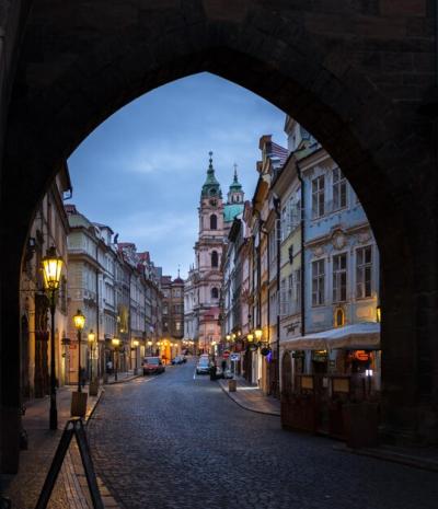 Stunning Illuminated Cityscape Against the Night Sky – Free to Download