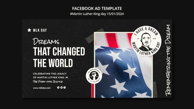 Martin Luther King Day Template Design – Free Download