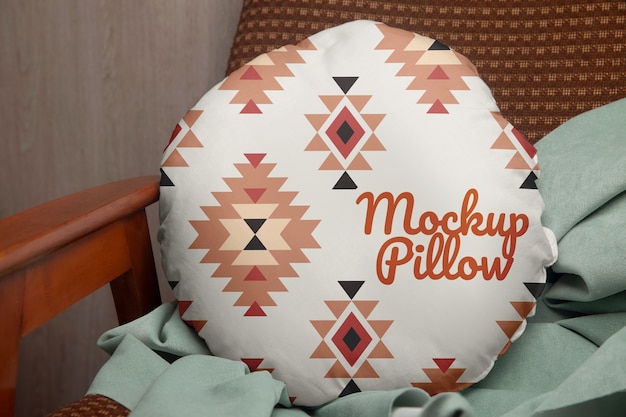 Round Pillow Mockup Design for Stunning Presentation – Free Download