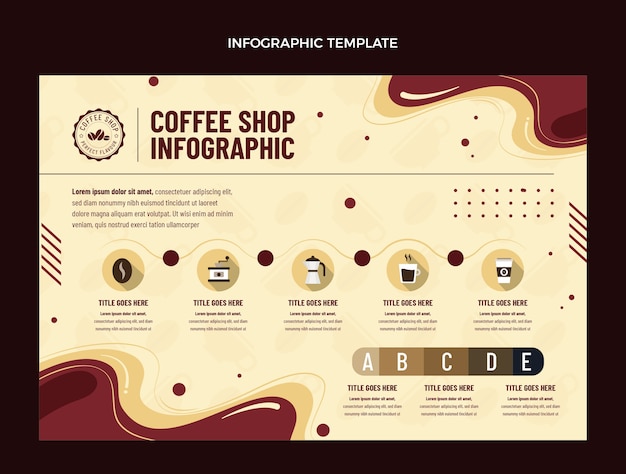 Minimal Coffee Shop Infographic Vector Template – Download Free Stock Photo