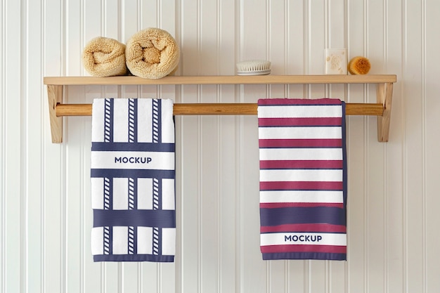 Bathroom Towel Mock-Up Design – Free Download