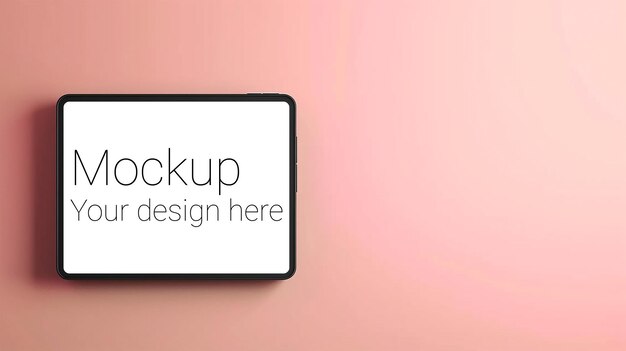 Black Tablet Mockup on Pink Background – Free Stock Photo, Download for Free