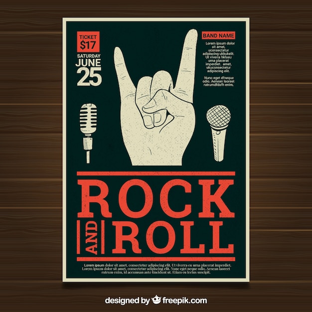 Festival Poster Featuring Hand and Microphones – Free Download