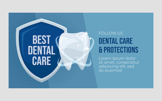 Hand Drawn Dental Care Facebook Post – Free Download