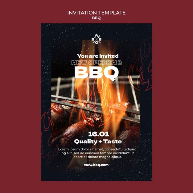 BBQ Template Design – Free Download, Free Stock Photo