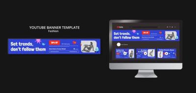 Fashion Collection YouTube Banner Template – Free Download