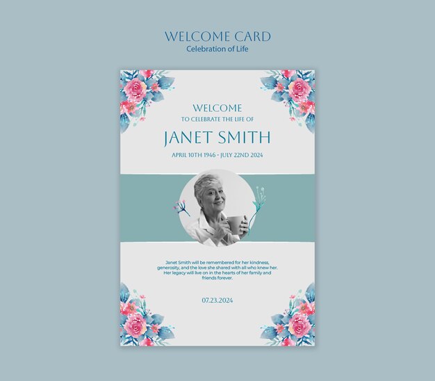 Celebration of Life Template Design – Free Download