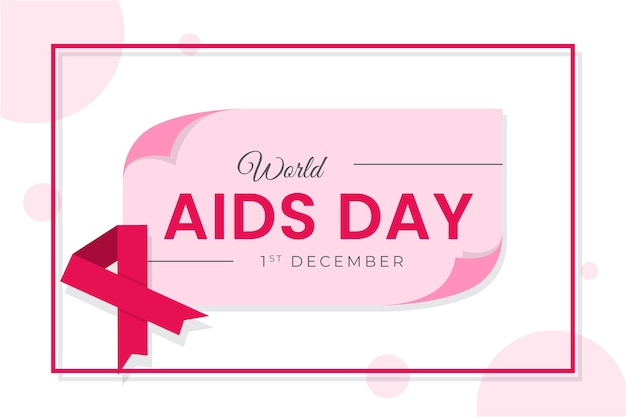 World Aids Day Flat Design Vector Template – Free Download