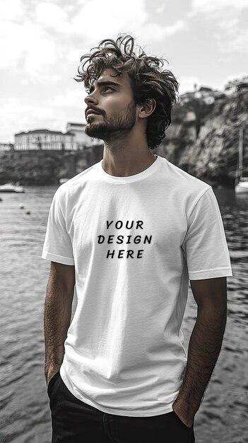 White Blank T-Shirt Mockup – Free to Download