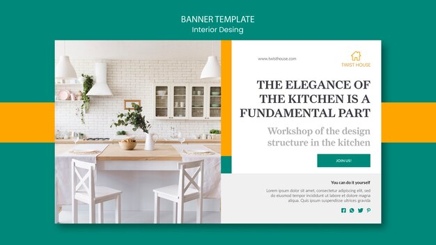 Interior Design Banner Template – Free Download