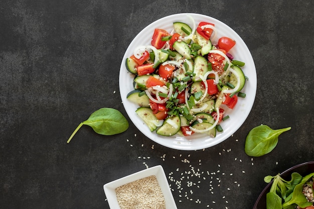 Fresh Salad in a Bowl on Table – Free Download