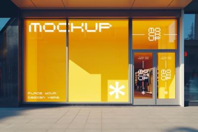 Shopping Store Exterior Mockup – Download Free Stock Photo