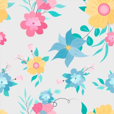 Beautiful Colorful Hand-Drawn Floral Seamless Pattern – Free Download