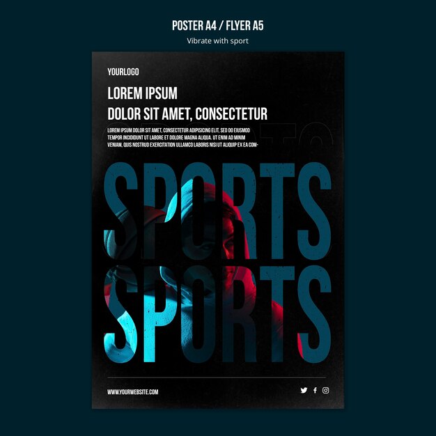 Sport Ad Template Poster – Free Download