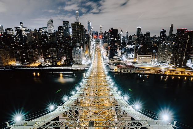 Queensboro Bridge and Beautiful New York Buildings – Download Free Stock Photo