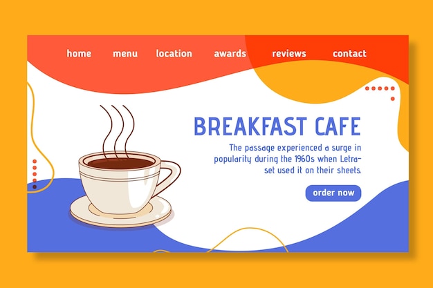 Breakfast Restaurant Landing Page – Free Stock Photo for Download