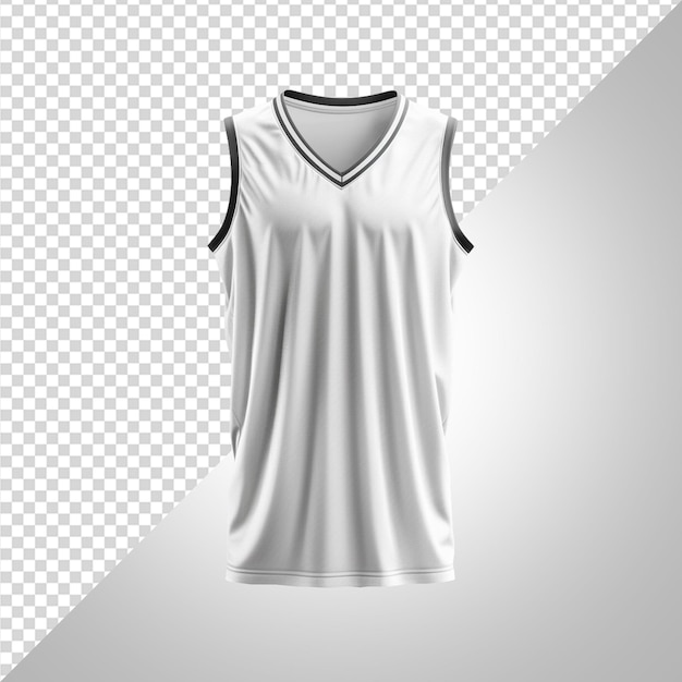 White Basketball Jersey Mockup – Free Download