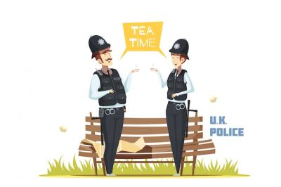 Male and Female Police Officers Vector Template – Free Download