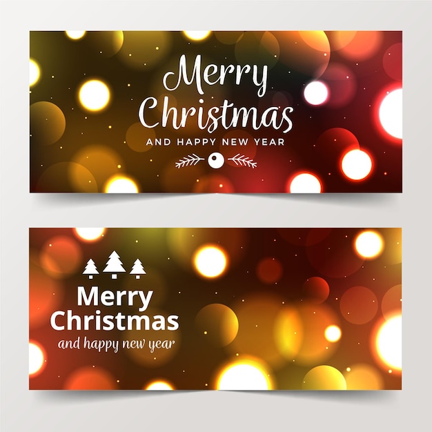 Blurred Christmas Banners Concept – Free to Download