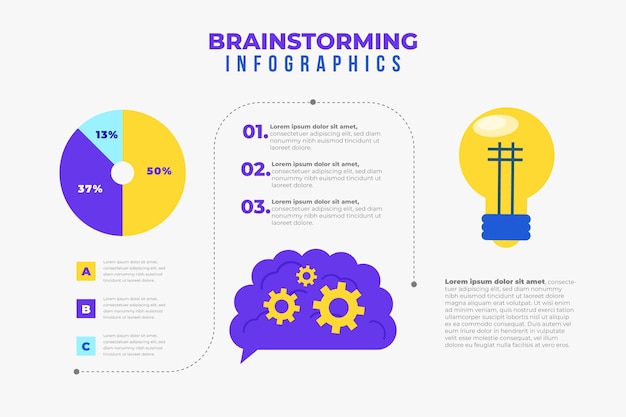 Brainstorming Infographics in Flat Design – Free Download