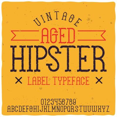 Hipster Typeface Vector Template – Free Download