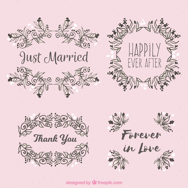 Ornamental Wedding Labels – Free Download, Download Free Stock Photo