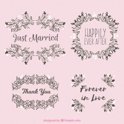 Ornamental Wedding Labels – Free Download, Download Free Stock Photo