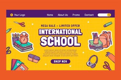 International School Landing Page Template – Free Download